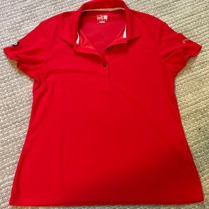 Red puma ladies golf shirt